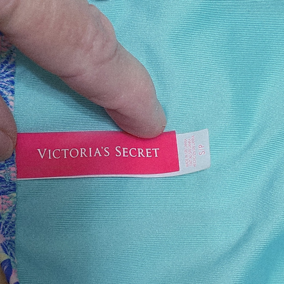 Victoria's Secret Swimsuit Bikini Set Floral Strappy Back Top-M Beaded Bottom-S - Picture 6 of 9